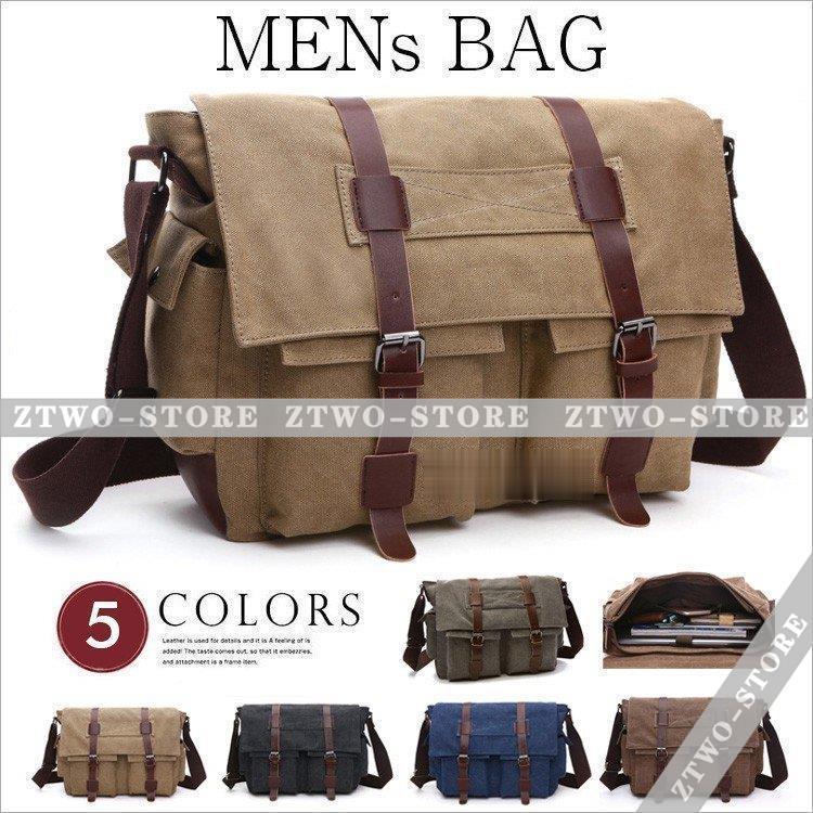安い ワンショルダーバッグ ショルダーバック 斜めがけ メンズ カジュアル バッグ 新作 ズックバッグ 耐磨耗 ポケット多い 多機能