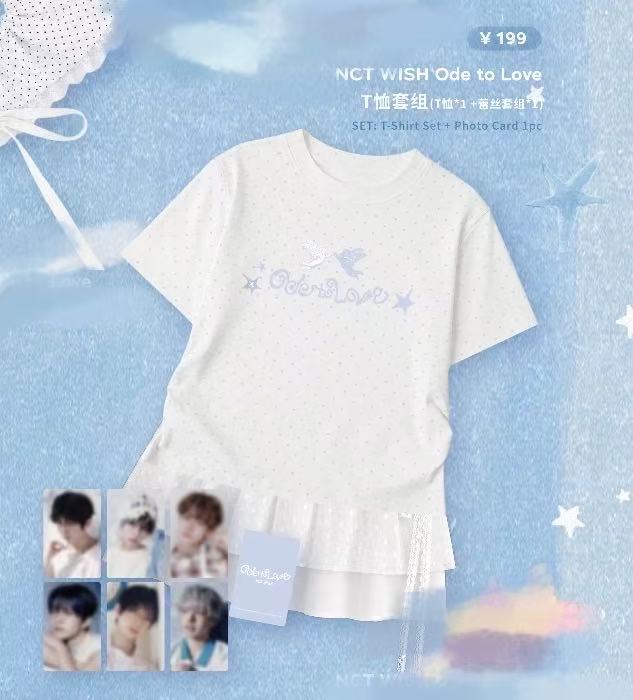 【最短当日発送】【現地購入】Nct wish 上海　ポップアップ 中国限定 Tシャツ　セット　(トレカ1枚)