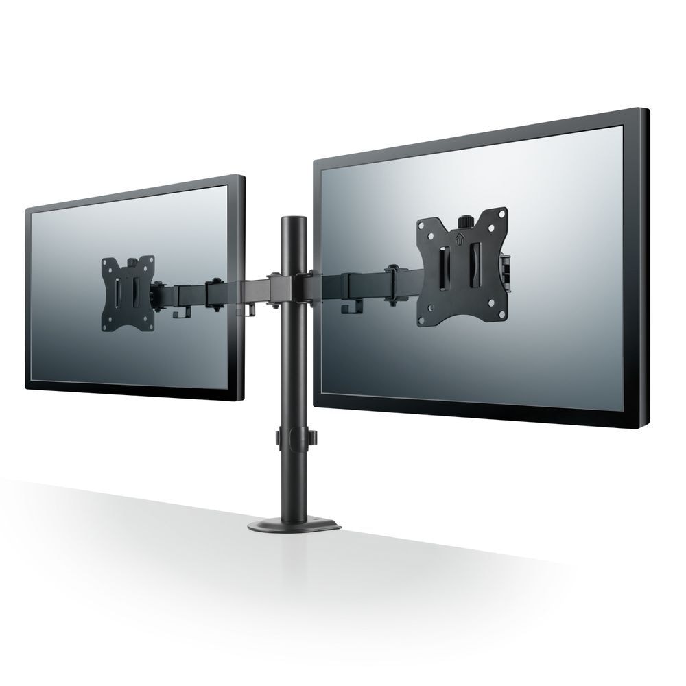 エレコム モニターアーム 17～32インチ対応 クランプ＆グロメット式(デュアルアーム/ロング)（ブラック） DPADN01BK