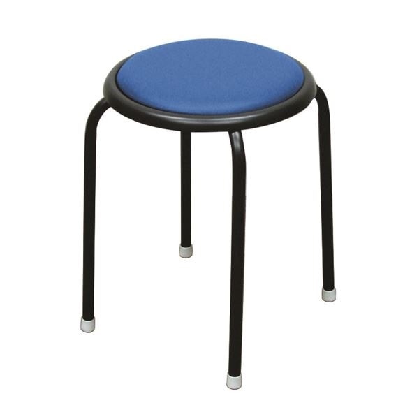 シンプル スタッキングチェア 同色10脚セット ブルーブラック 幅32cm 日本製 スチールパイプ サークルチェア 27,959円