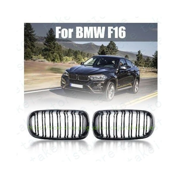 外装パーツ フロントグリル ABS ダブルスラット BMW F15 F16 X5 X6 2014 2