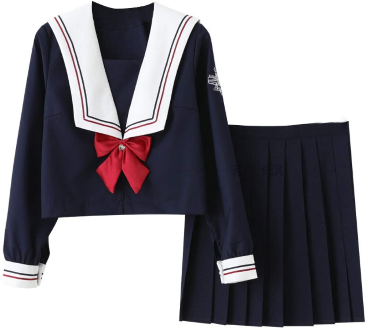 Lady Lazy 長袖 セーラー服 黒 ブラック 灰色 グレー 女子 制服 学生服 春 秋 冬服