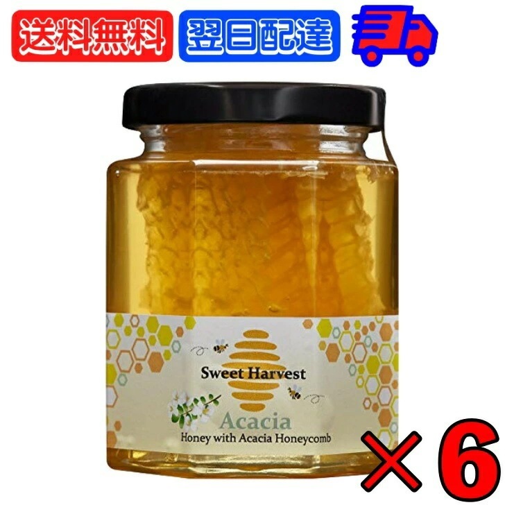 スイートハーベスト アカシアはちみつ巣入り 6 アカシア はちみつ ハチミツ honey アカシア蜂蜜 はちみつ巣入り