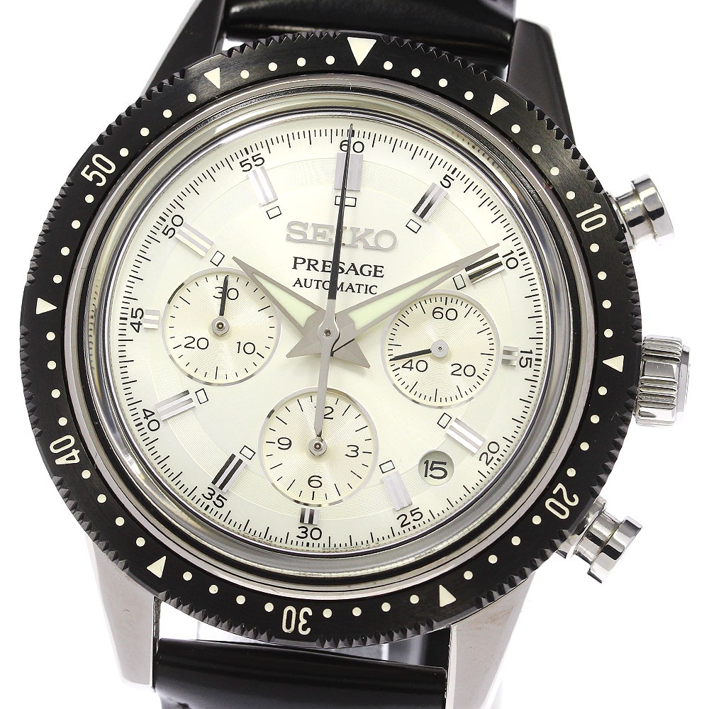 セイコー SEIKO SARK015/8R48-00M0 プレサージュ クロノグラフ55周年記念限定モデル 自動巻き メンズ 極美品 箱保証書付き_811140【中古】