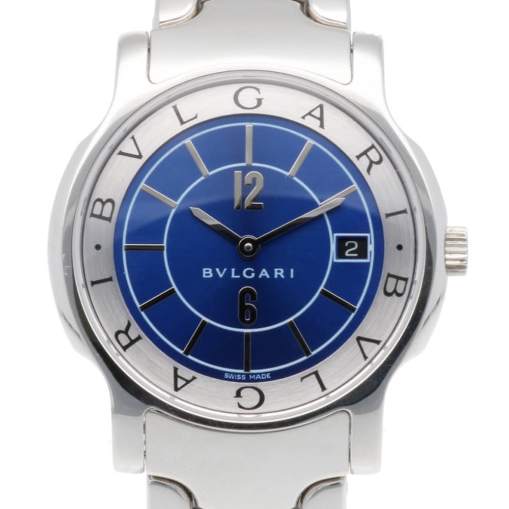 ブルガリ ソロテンポ 腕時計 ステンレススチール ST35S クオーツ 1年保証 BVLGARI 中古