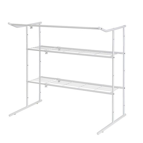 OHW-40 押入れ伸縮ハンガーシェルフ 白