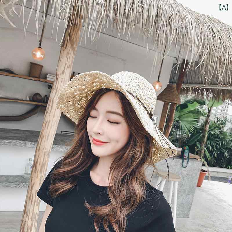 レディース ファッション アクセサリー 夏 サマー 麦わら 帽子 キャップ 日除け 日焼け防止 カジュアル