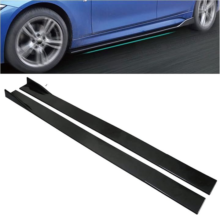 互換品morytrade サイドスポイラー 車 サイドステップ 汎用 自動車 エアロパーツ(ブラック) 8,424円