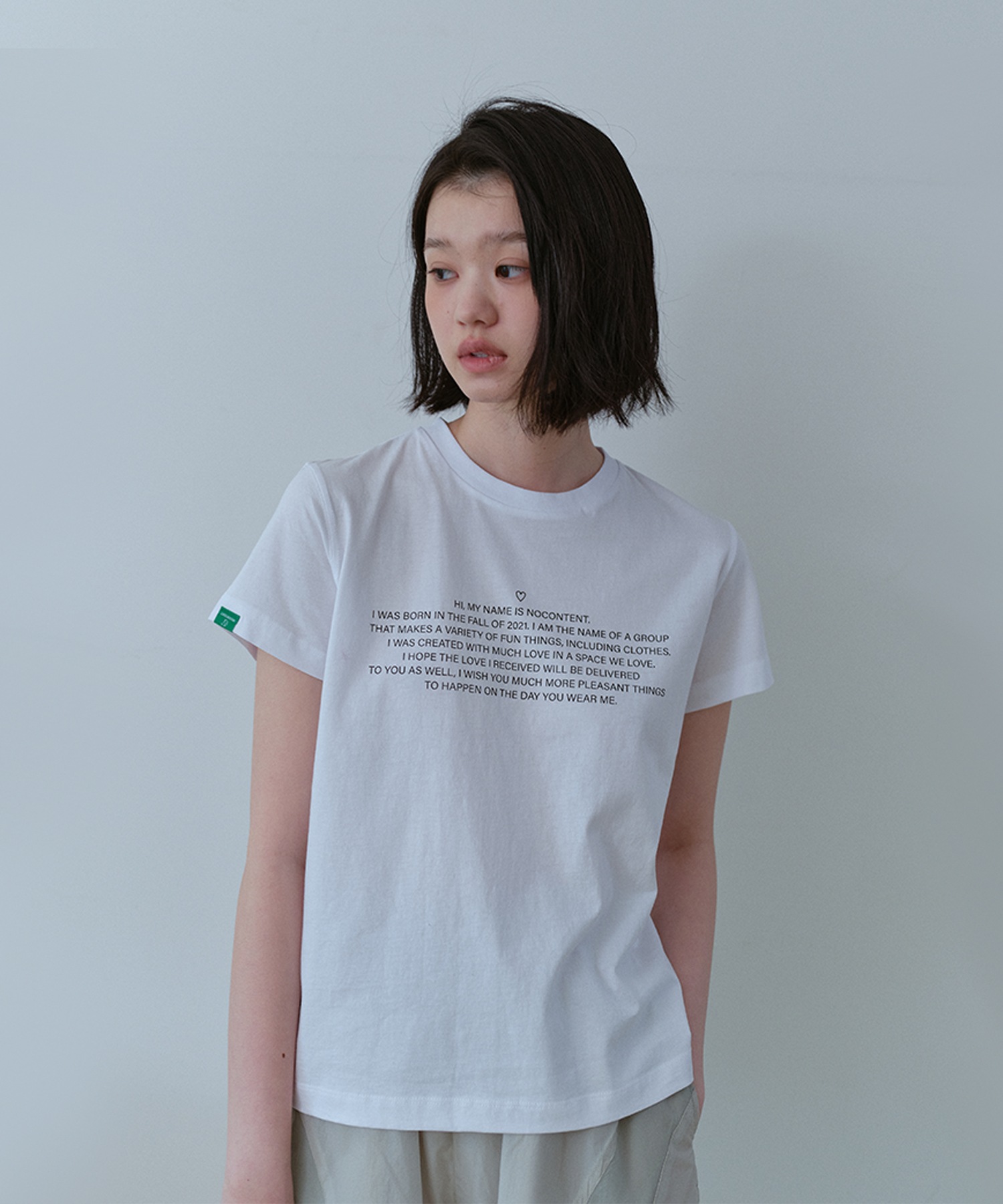 内容なし 6/21 出荷   レタリング T シャツ _ ホワイト