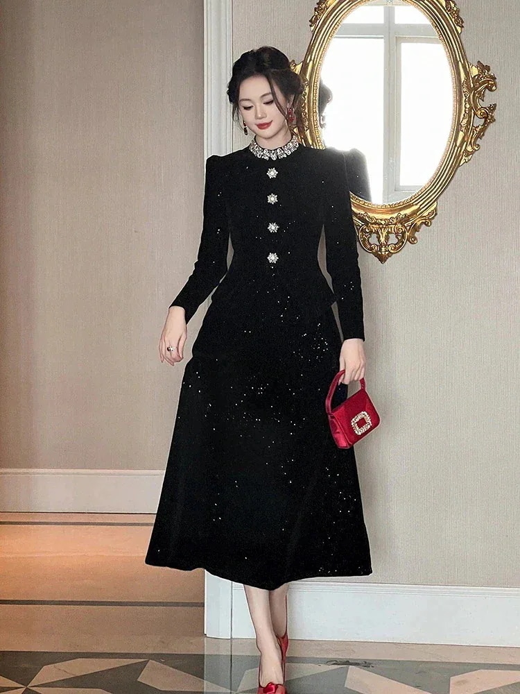二次会 キャバ ウェディング 結婚式 披露宴 ダイヤモンド飾り 演奏会 卒業式 秋 同窓会 ワンピース 大人 キラキラ パーティー ドレス