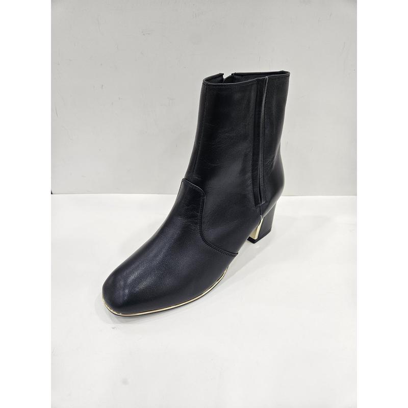 女性 天然牛革 履きやすい 横ストレッチブーツ 5cm BFDWBS860BK_US