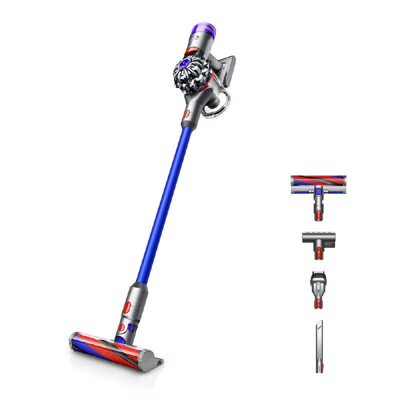 スティッククリーナー Dyson V8 Slim Fluffy Extra サイクロン式 コードレス ニッケル/アイアン/ブルー　SV10KEXTBU ニッケル/アイアン/ブルー