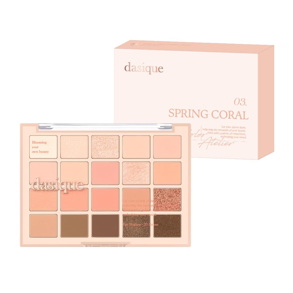 「公式」 デイジーク Mood Shadow Palette ムードシャドウパレット 20色パレット/アイシャドウパレット (#03 Spring Coral)