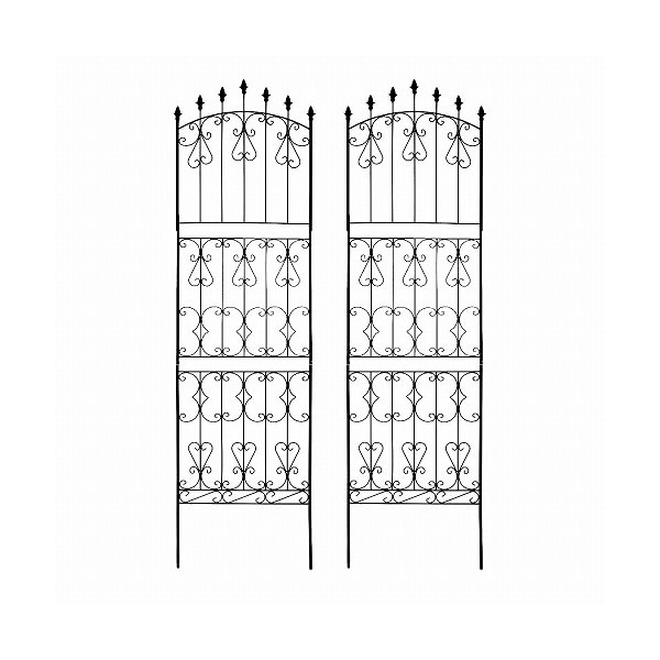 住まいスタイル アイアンローズフェンス ハイタイプ 2枚組 ダークブラウン RS013H-2P-DBR メーカー直送