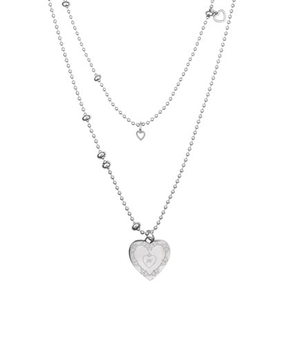 NFF HEART SPILL LAYER NECKLACE SILVER ハートスピルレイヤーネックレス シルバー 韓国アクセサリー レディース