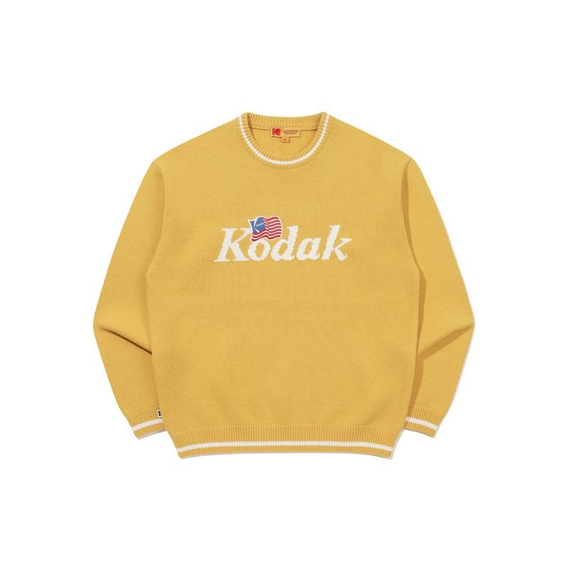 [公式] ゴールドモーメント ロゴポイントニット YELLOW