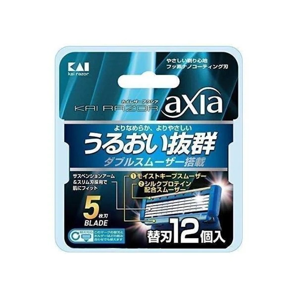 3個セット 貝印 axia 替刃12個入 男性 カミソリ 髭剃り 深剃り 6,374円
