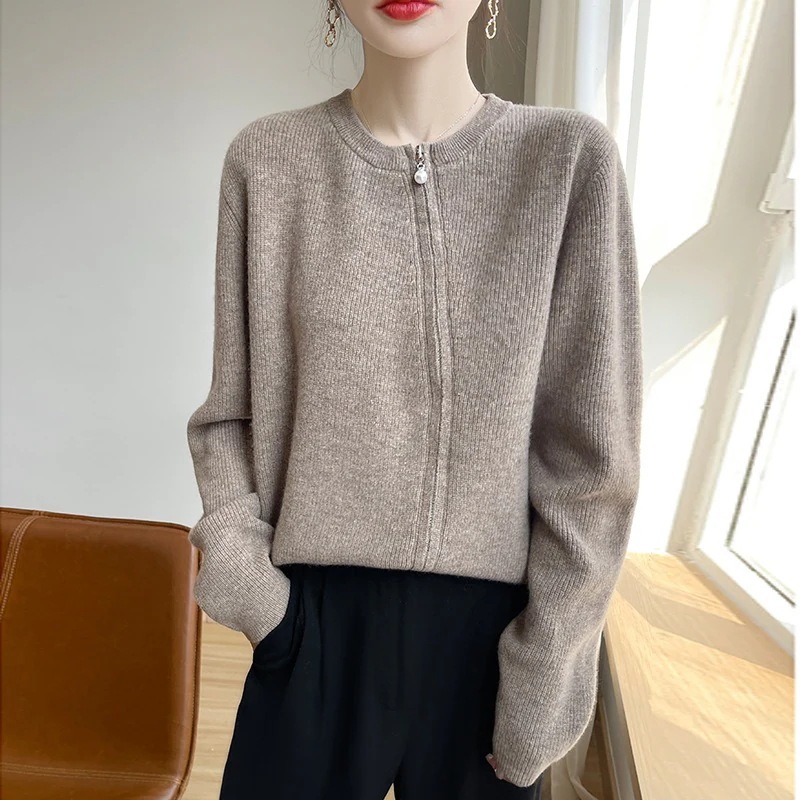 ニット セーター レディース 秋 冬 長袖 トップス 無地 お洒落 シンプル 通勤 ニットソー カジュアル