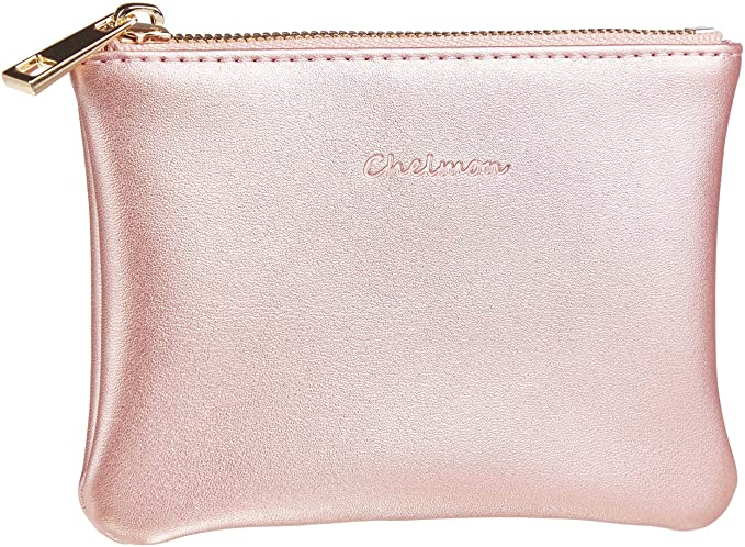 男性用ファスナー付きチェルモンビーガンレザー小銭入れポーチ小銭入れ女性用#008