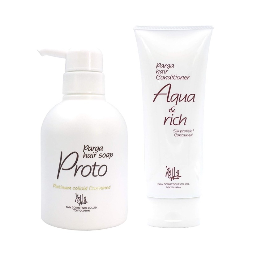 パルガ 【2点セット】アミノ酸シャンプー　ヘアソープ プロト250ml ボトル　＆　ヘアケア トリートメント　アクア&リッチ 210g　(男女兼用)　美容室専売品/正規品