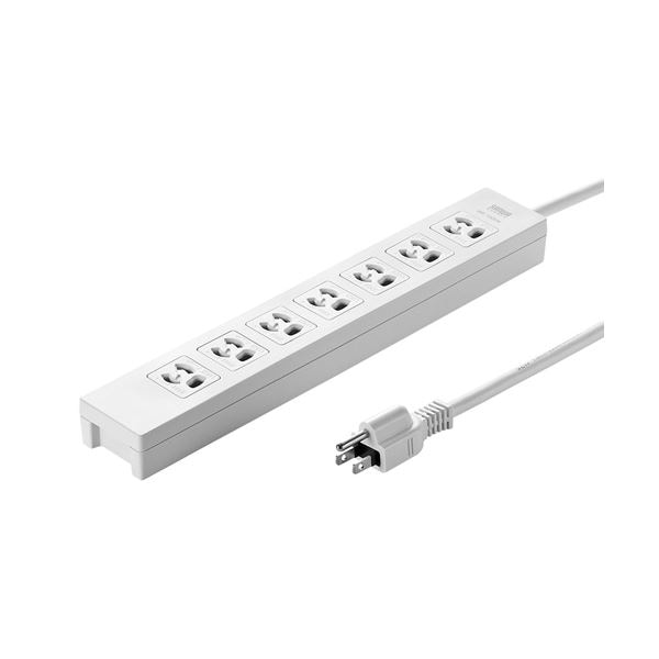 (まとめ)サンワサプライ 電源タップ TAP-F37-5R(×2セット)