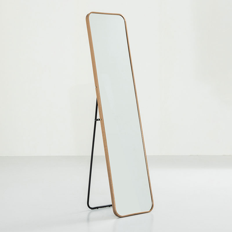鏡 スタンドミラー 全身 姿見 全身鏡 立て掛け 角丸 35cm 140cm おしゃれ シャンパンゴールド ブロンズ シルバー