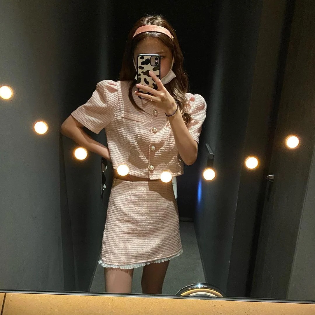 ピンクショートジャケット＆ミニスカートセットアップ selected by kiyo R3182