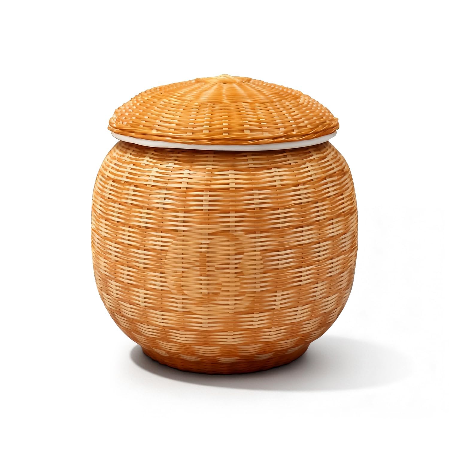 竹紋陶磁器茶葉保存容器 伝統工芸職人仕上げ 密閉性高級ギフトボックス付き インテリア和風デザイン 茶道用品 [並行輸入品]