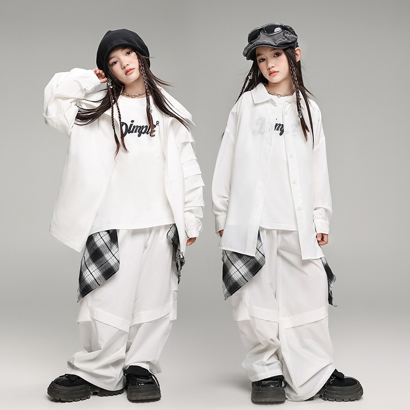 ストリートダンス子供服男女ゆったりファッションブランド爆撃ストリートジャケット少年ヒップホップヒップホップクールカッコいい演出衣装