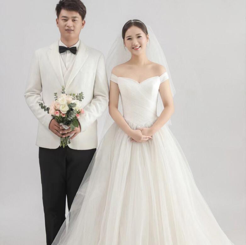 ウェディングドレス 結婚式ドレス 可愛い フォトウェディング撮影 高級感 成人式ドレス 卒業式ドレス 披露宴 ワンピース ロング 花嫁ドレス お姫様 カラードレスパーティードレス きれいめ 前撮りドレ