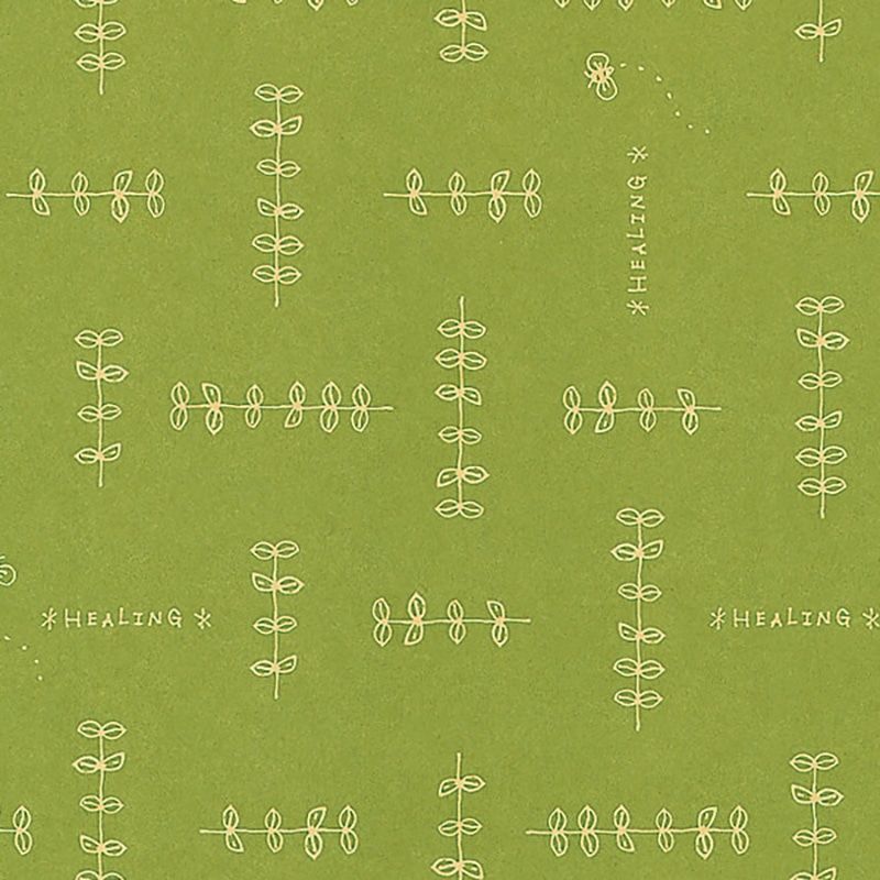 （まとめ買い）シモジマ HEIKO 包装紙 花柄 ハトロン判半才 ハーブリーフ G 50枚 885x585mm ラッピング用品 002400521 [x3セット]