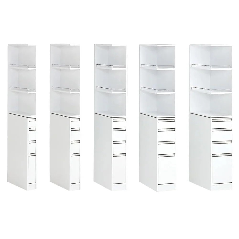 キッチン収納 キッチンストッカー 隙間収納 ［幅15奥行44.5cm］ 取り出しやすい2面オープンすき間収納庫 日本製(サイズはありません ア：ホワイト)