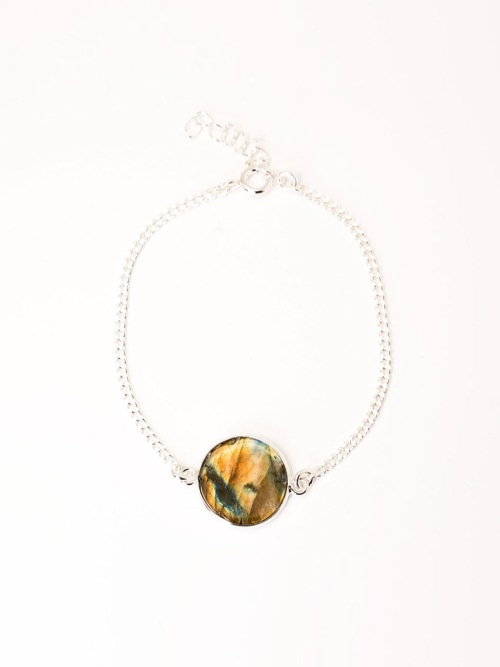 【HARANG】 HR 46B_Round Rainbow Labradorite Bracelet 正規品