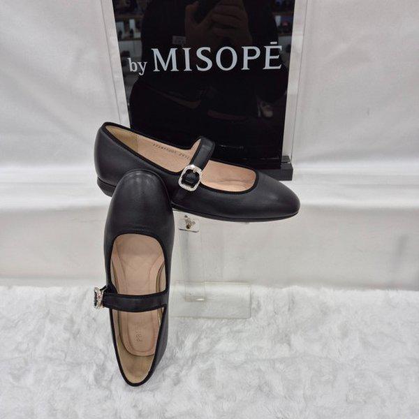 By 女性 メリージェーン フラットシューズ 112HT415SZ005 BLACK 3 JJ