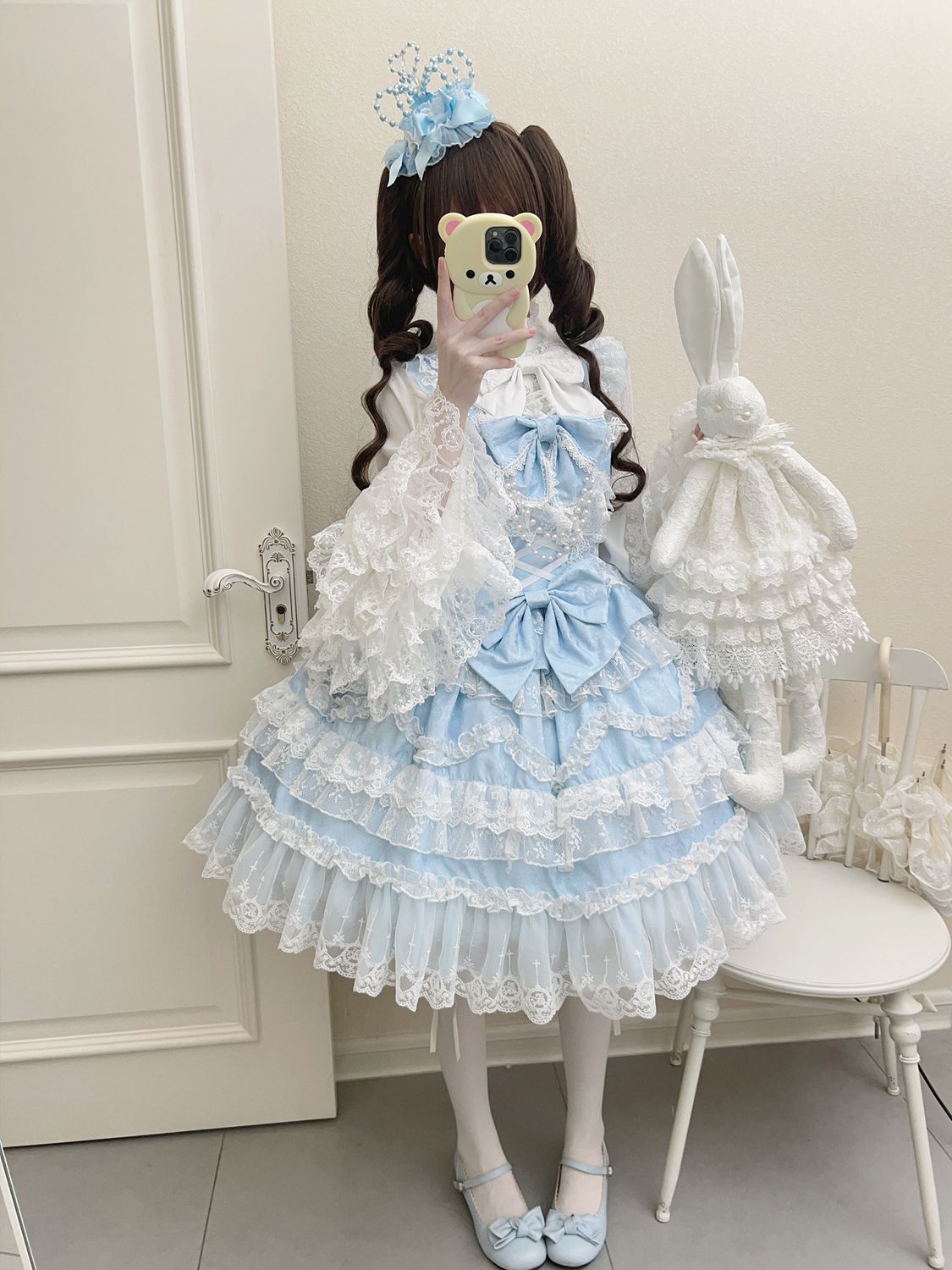 【恋と動悸】ロリータ洋服ドール感キャミソールワンピース冬