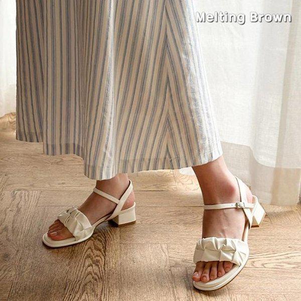 女性の夏ミドルヒールサンダル MT43