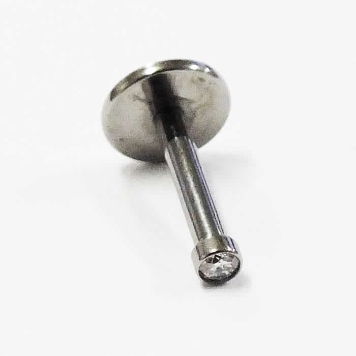 0.02ct ダイヤモンド ボディピアス 16G チタンラブレット 本物 16ゲージ ニッケルフリー