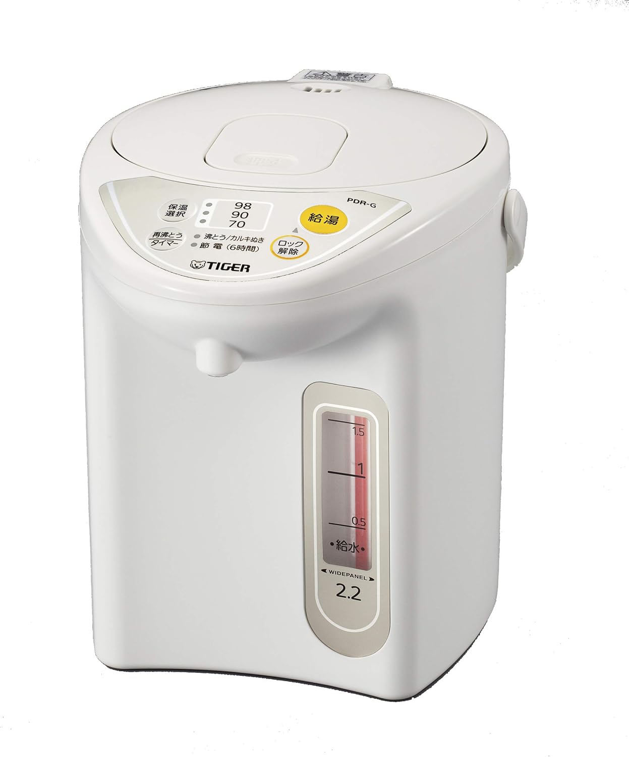 タイガー魔法瓶 TIGER マイコン電気ポット 保温機能 節電タイマー 2.2L アーバンホワイト PDR-G220-WU