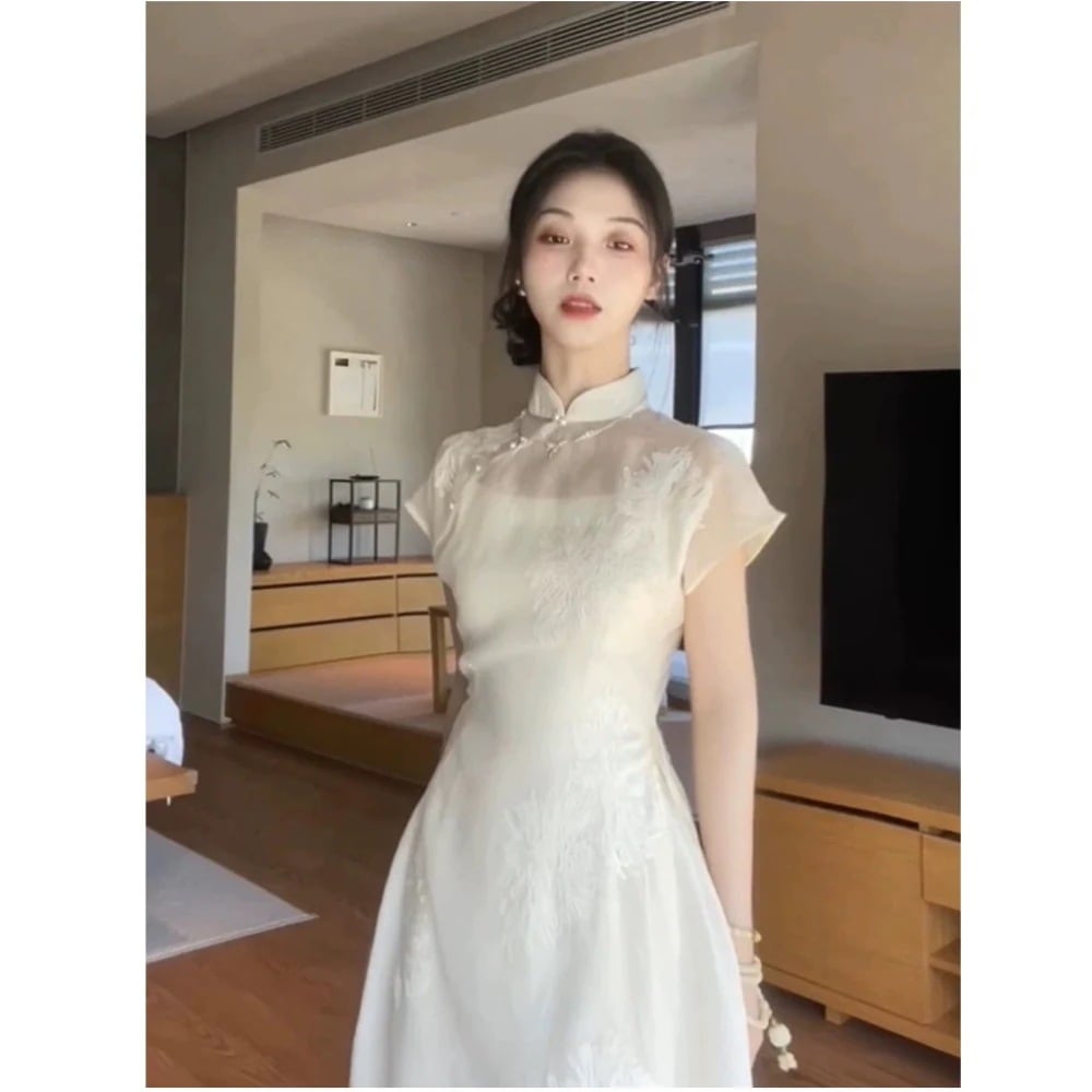 新しい風女性の漢服改善チャイナドレス若い女の子のような気質ドレス2024年初春