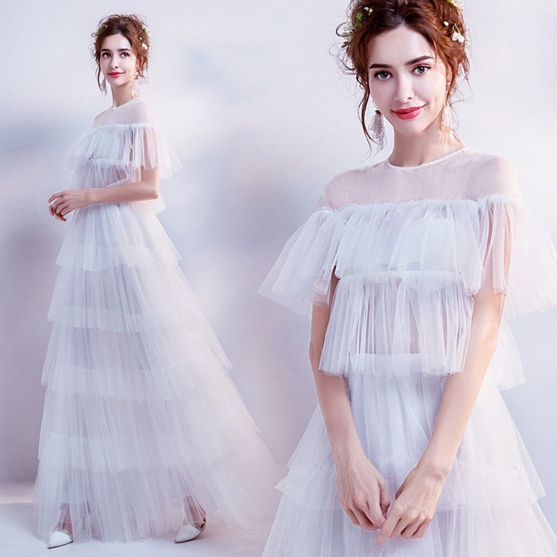 ウェディングドレス 安い Aラインドレス 結婚式 ウエディングドレス 二次会 花嫁 ふわふわスカート