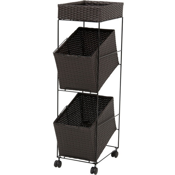 RAN-2425DBR ランドリーラック ダークブラウン メーカー直送