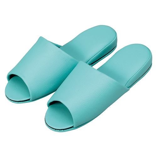 オーミケンシ 抗菌レザー調スリッパ前開10足グリーン 10835359 （10P） 00069859