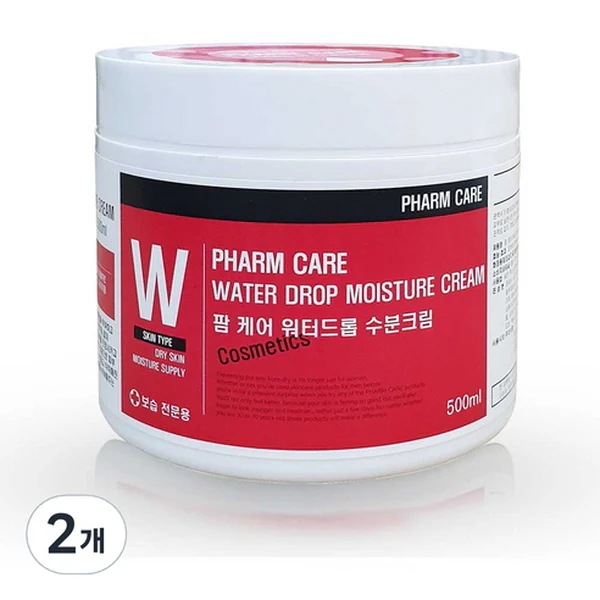 Pharm Care ウォータードロップ水分クリーム, 2個, 500ml