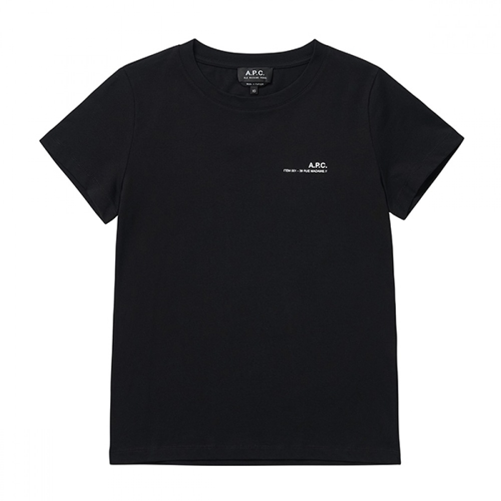 Alesse COFBT F26012 LZZ ブラックアイテムアイテムレディースショートスリーブTシャツ
