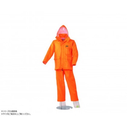 スミクラ レインウェア 透湿MOAシータ レインスーツ オレンジ LL A-660