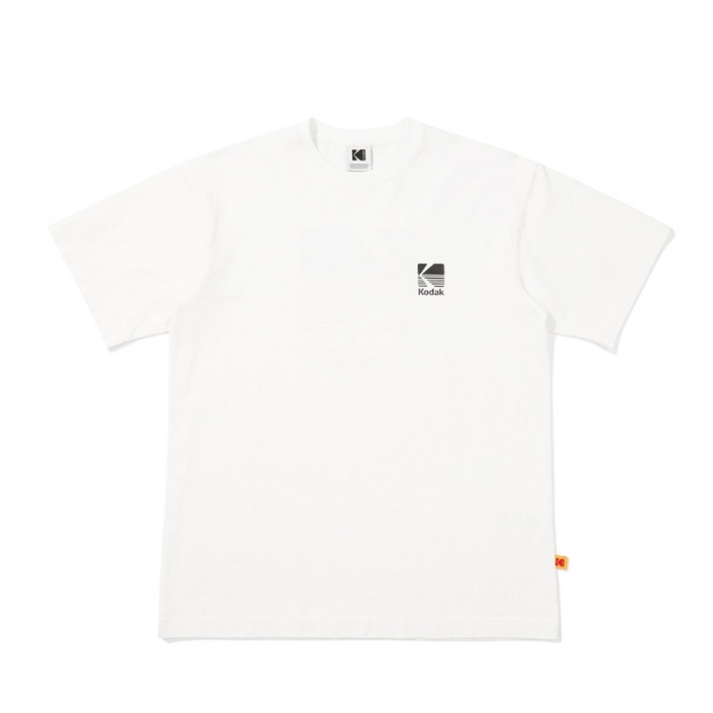 コダックビッグロゴセミオーバーフィット半袖Tシャツホワイト