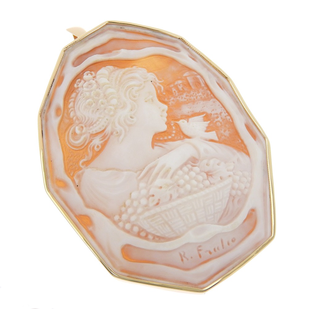 R.フローリオ ブローチ K18イエローゴールド 約21.2g レディース 中古品 A+ランク