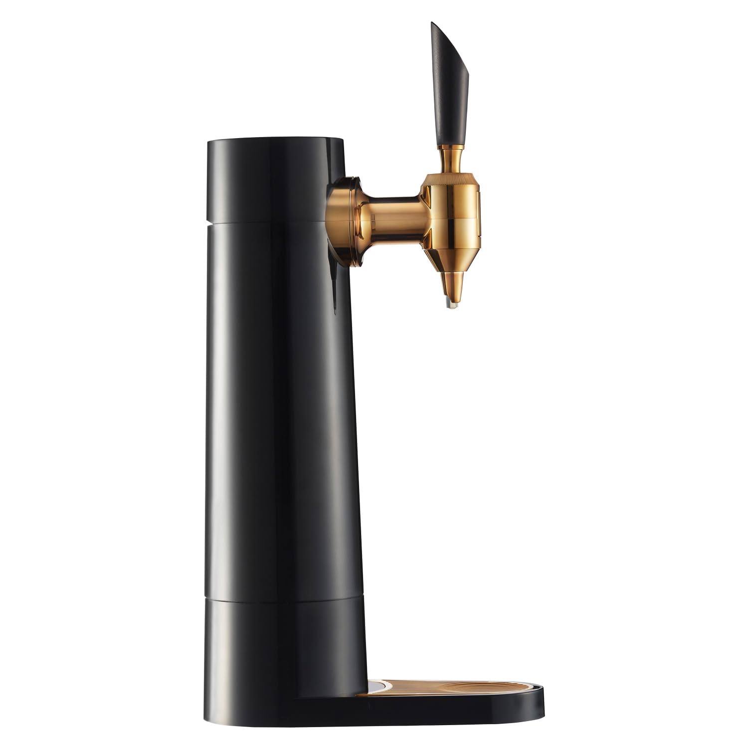 グリーンハウス ビール サーバー スタンド 型 超音波式 保冷剤 1セット付属 ハンドル色 木目 本体色 ブラック 抽出スピード約2倍 (当社比) GH-BEERK-BK