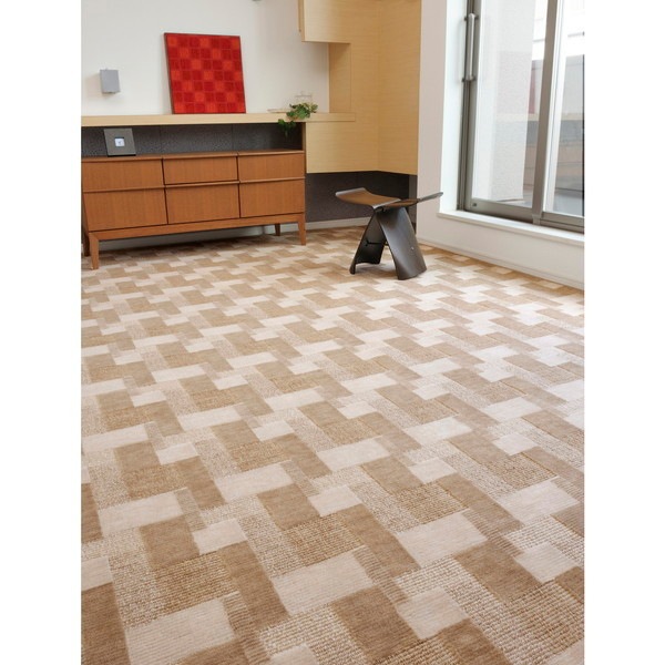 600003345 レトロかわいい日本製抗菌カーペット バール 江戸間 4.5帖 ブラウン メーカー直送