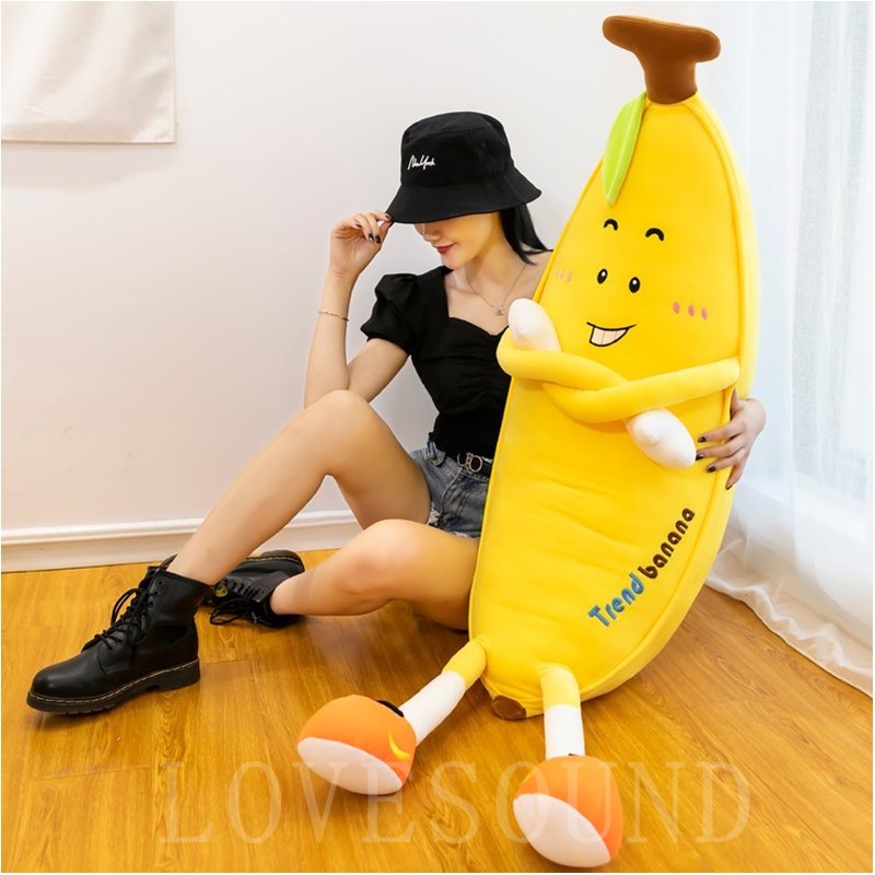 バナナぬいぐるみ抱き枕インテリア店飾り誕生日プレゼント130cm
